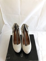 C Label Women&#39;s vex-12 White and Snake Skin Heels Size 6.5M - $16.45