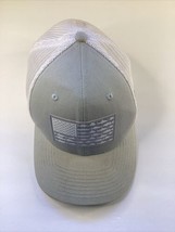 Columbia PFG Fish Flag Baseball Hat Size L/XL Black Gray Mesh FlexFit - $9.89