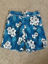 O'NEILL Mens Size 34 Floral Blue White Swim Surf Board Shorts - $17.99