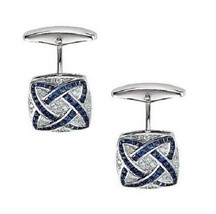 4.20Ct Emerald Simulated Sapphire Wedding Cufflinks 14k Yellow Gold Plated Men - £95.54 GBP