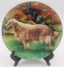Patricia Bourque - Autumn Portrait Golden Retrievers Dog Danbury Mint Plate - £11.26 GBP