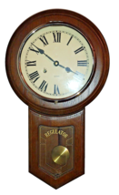 Regulator Wall Clock 31-Day Wood  Pendulum Chiming Key Wind Korea VTG Oak 23.5&quot; - £87.71 GBP