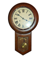 Regulator Wall Clock 31-Day Wood  Pendulum Chiming Key Wind Korea VTG Oa... - £87.92 GBP