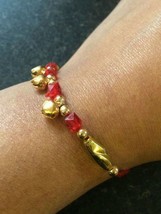 Good Luck Hindu red thread with 3 dangling bells Bracelet Protection Amulets R7 - £5.41 GBP