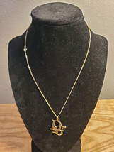 Genuine Real 18K Saudi Gold NecklaceFoxTail 18&quot; w/ Dior Pendant Design 3.7g - £280.25 GBP
