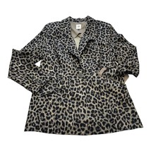Cabi Blazer Jacket Blazer Jacket 12 Gray Black Leopard Print Stretch Not... - £37.11 GBP
