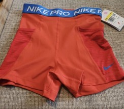 NWT Women’s Nike Pro 3&quot; Dri-FIT Training Shorts - Red/Blue FJ1831-633 - Small - £16.28 GBP
