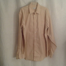 Joseph &amp; Feiss 17 Tall 36/37 Dress Shirt Tan Long Sleeve - £19.24 GBP