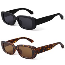 RetroRectangle Sunglasses Women And Men Vintage Small Square Sun Glasses... - £11.78 GBP