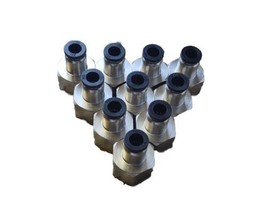 10 x Female Straight  Quick Push In to Connect Tube Fitting 1/4&quot; OD 3/8&quot;... - £29.76 GBP