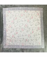 Baby Blanket Woodland Animals Print Pink Gray Soft Nursery Decor 32x32 - €6,81 EUR
