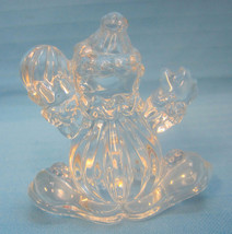 Clown Crystal Clear Art Glass Figurine Paperweight Suncatcher  3&quot; Tall  - £13.40 GBP