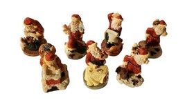 BRINN&#39;S Complete Set of 6 1992 Santa Figurines-Handcrafted/Handpainted-Christmas - £23.12 GBP