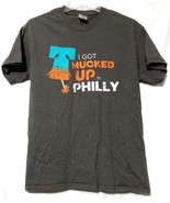 Muck Fest Philadelphia Gray 2-Sided T Shirt Size Medium - $9.99