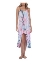 Raviya Tie-Dye Crochet-Trim High-Low Cover-Up Dress, MULTI, M - $271.46 MXN