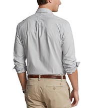 Polo Ralph Lauren Mens Gingham Stretch Poplin Shirt Grey/White-Small - $52.99