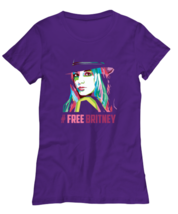Britney TShirt Free Britney Silhouette Color Purple-W-Tee  - £16.74 GBP