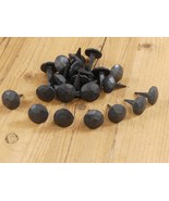 50 DECORATIVE NAILS CLAVOS HAND FORGED METAL TACKS 1&quot; BLACK PRIMITIVE CR... - $59.99