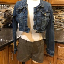 Mossimo stretch khaki green short shorts - $9.73