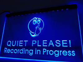 Recording in Progress Quiet Please Illuminated Led Neon Sign Home Decor, Office - £20.77 GBP+