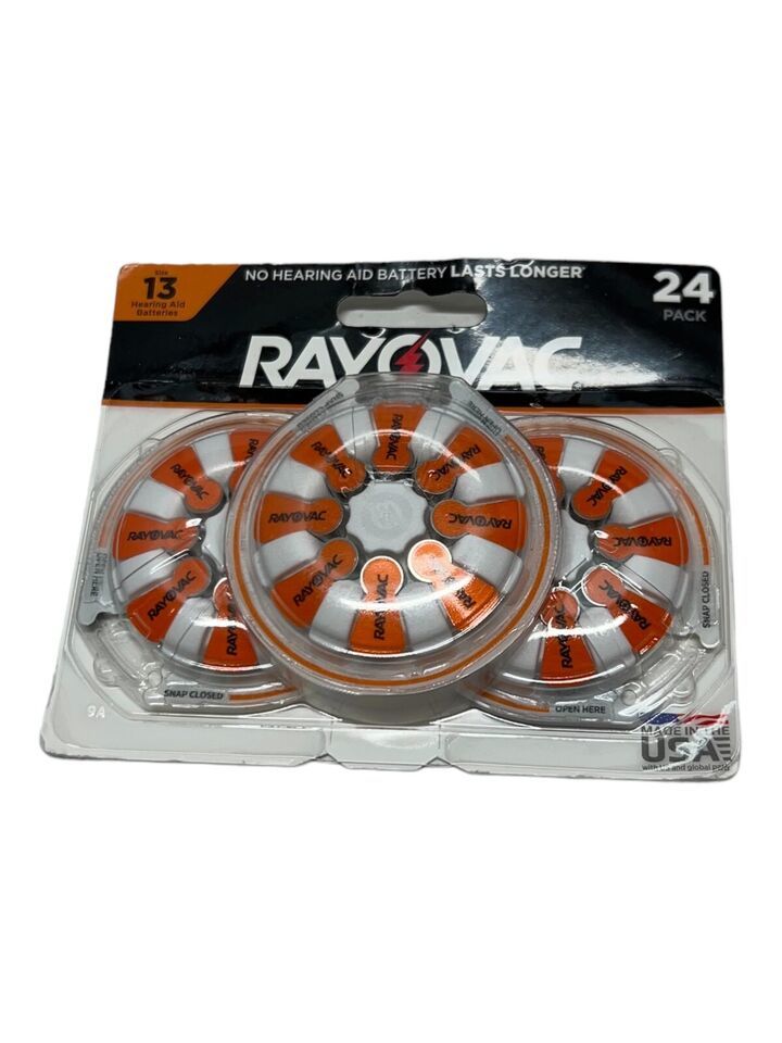 Rayovac Size 13 Hearing Aid Batteries 24 Count Exp 2/25 - $7.69