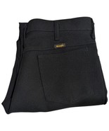 Black Wrangler Wrancher Made USA Dress Jeans Polyester 35x30 Mens Regula... - $64.35