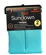 Sundown By Eclipse Kids 52&quot; X 84&quot; Thermapanel Turquoise 2 Ct Room Darken... - £22.97 GBP