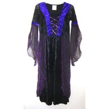 DARK ANGEL Costume Velvet Corset Vampiress Dress Purple Black Goth Adams... - $37.99