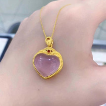 Authentic Real 18K Gold  Agate Pendant Necklace - £70.82 GBP+
