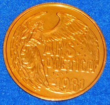 Ars Poetica Art Of Poetry Angel Authentic New Orl EAN S Mardi Gras Doubloon Token - £2.35 GBP