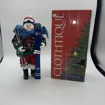 Clothtique Possible Dreams Snowman With Skis &quot;BOOTS YODELESKI&quot;  10&quot; Rare 2001 - £28.11 GBP