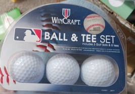 Wincraft Mlb Chicago Cubs Ball &amp; Tee Set 3 Balls 8 Tees Set New In Package - £15.81 GBP
