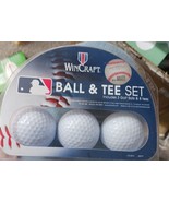 WINCRAFT MLB Chicago Cubs Ball &amp; Tee Set 3 BALLS 8 TEES SET NEW IN PACKAGE - $26.88 CAD