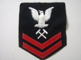 USN METALSMITH RATING BADGE  PO2 WOOL FROM 1944 :KY20-2 - £8.65 GBP