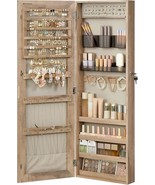 Mirror Jewelry Cabinet Armoire, Wall Or Door Mounted Jewelry Storage Org... - £72.21 GBP