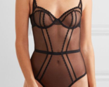 L&#39;AGENT BY AGENT PROVOCATEUR Womens Bodysuit Elegant Semi-Sheer Black Si... - £213.57 GBP