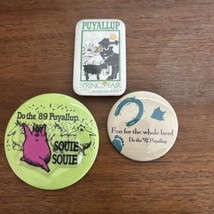 Vintage Puyallup Washington Fair Rodeo Horse Races Cow Farm Pin Pinback Lot - $10.00