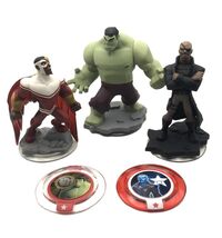 Disney&#39;s Infinity  Marvel Falcon, Hulk and Nick Fury &amp; 2 Power Discs - $18.95