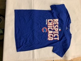 Fanatics Respect Chicago Cubs Crew Neck Tee Men's M Blue MLB - $35.00