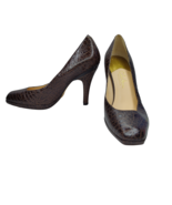 Cole Haan Collection Carma Pumps Chocolate Brown Croc Print Heels Size 8... - £23.29 GBP
