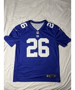 Nike Dri Fit New York Giants Sequin Barkley Jersey Men’s Large Blue #26 ... - $30.00
