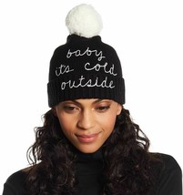 Kate Spade New York Hat Baby it&#39;s Cold Outside Pom Beanie NEW - $87.12