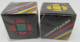 Lot of 2 new 3x3 Puzzle Twist Cube Vintage 1980s WONDERFUL PUZZLER Rubic... - $300.59 MXN