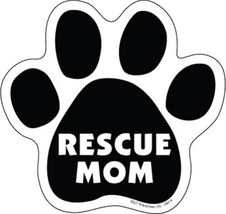 Rescue Mom Cute Dog Paw Print Fridge Car Magnet 5&quot;x5&quot; Large Size Usa Made New - £4.70 GBP