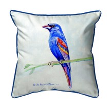 Betsy Drake Blue Grosbeak Small Pillow 11x14 - £38.91 GBP