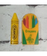 Crayon Refrigerator Magnets Donald Duck Vintage Lot of 2 Fridge Magnets - £15.54 GBP