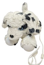 Jay Play My Tuggies Lets Walk Plush White Black Spotted Dog with Leash 8... - $15.62