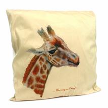 Cushion Cover Kat Jackson Giraffe Velvet Feel with Zip Fastening British... - £6.25 GBP