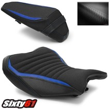 Kawasaki Z900 Seat Covers 2017 2018 2019 Luimoto Front Rear Blue Black Carbon - £199.83 GBP