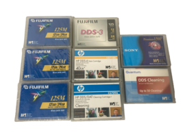 Lot of 8 Various Fuji HP Sony DDS DDS3 DDS4 4mm Data &amp; Cleaning Tape New... - £23.22 GBP